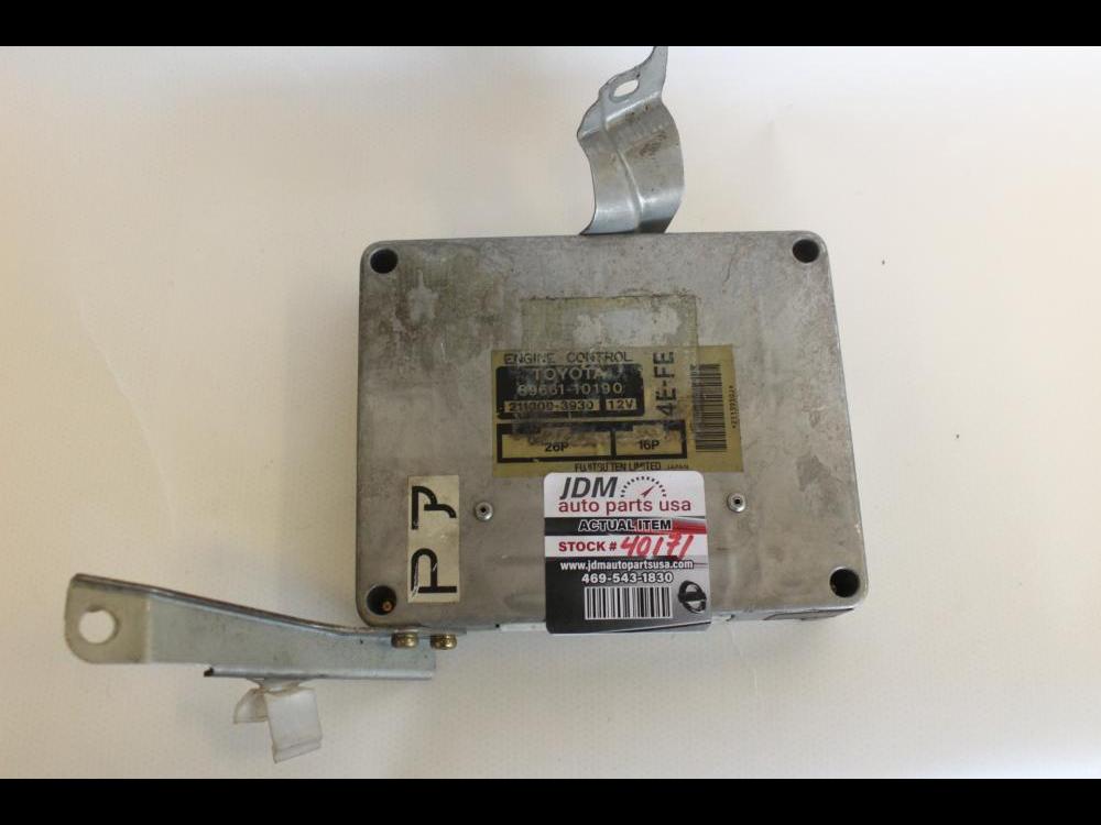 1995 TO 1999 TOYOTA STARLET EP91 1.3 4EFE ECU 89661-10190: Image 1