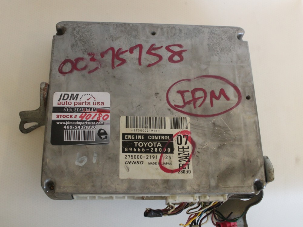 TOYOTA ENGINE CONTROL MODULE ECU 89666-28090 MK2 2000-2005 2AZ-FE